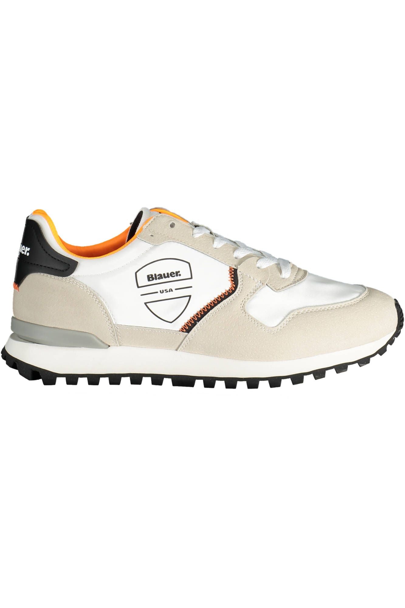 Blauer White Polyester Sneaker