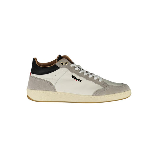 Blauer White Polyester Sneaker