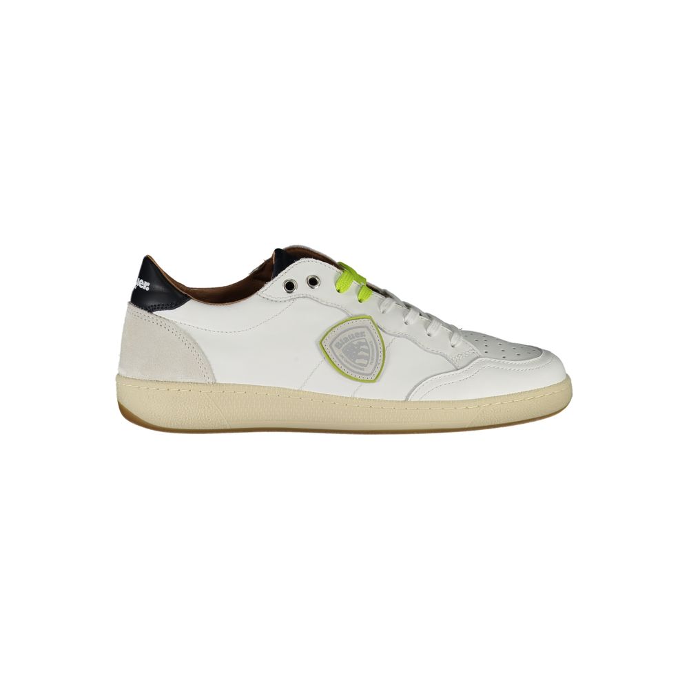 Blauer White Polyester Sneaker