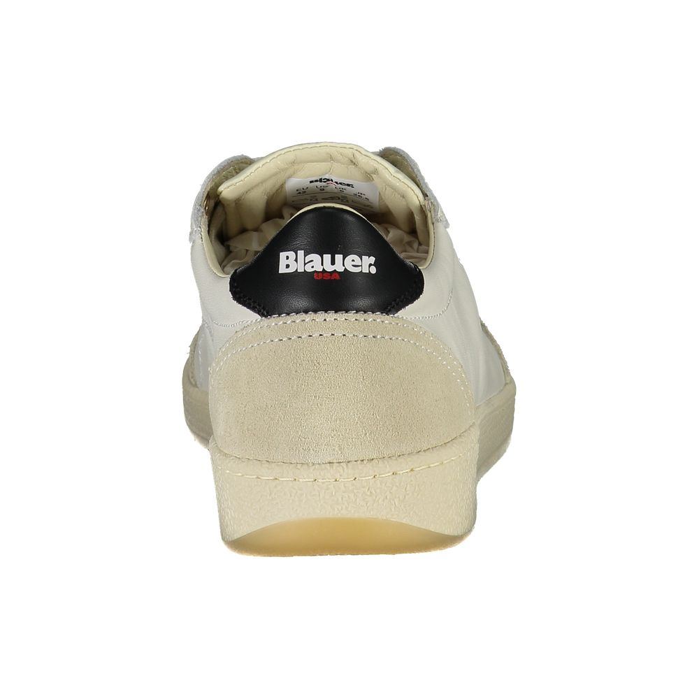 Blauer White Polyester Sneaker