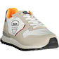 Blauer White Polyester Sneaker