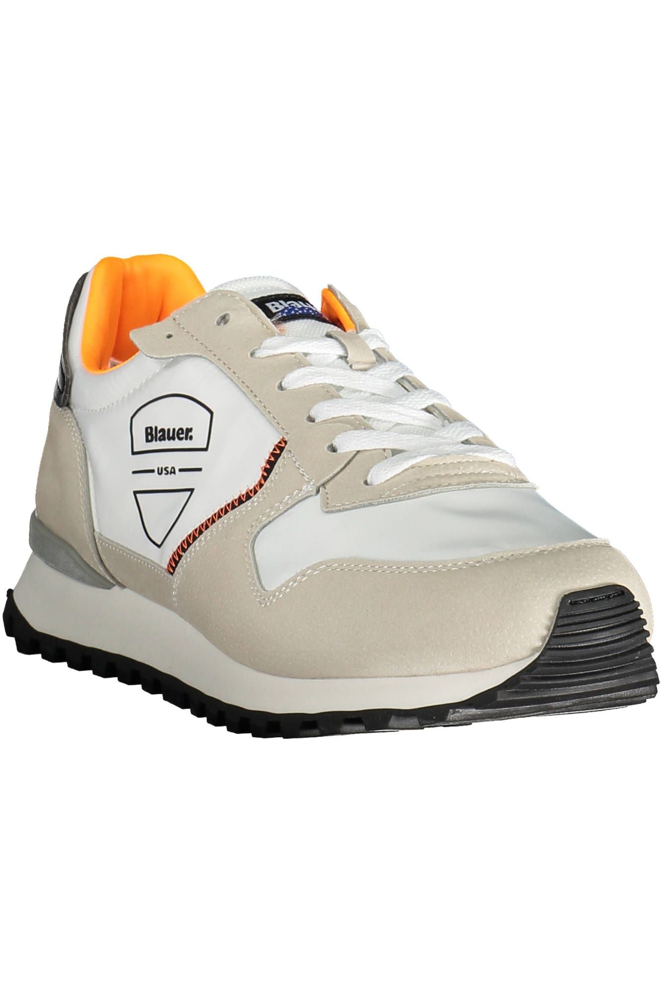 Blauer White Polyester Sneaker