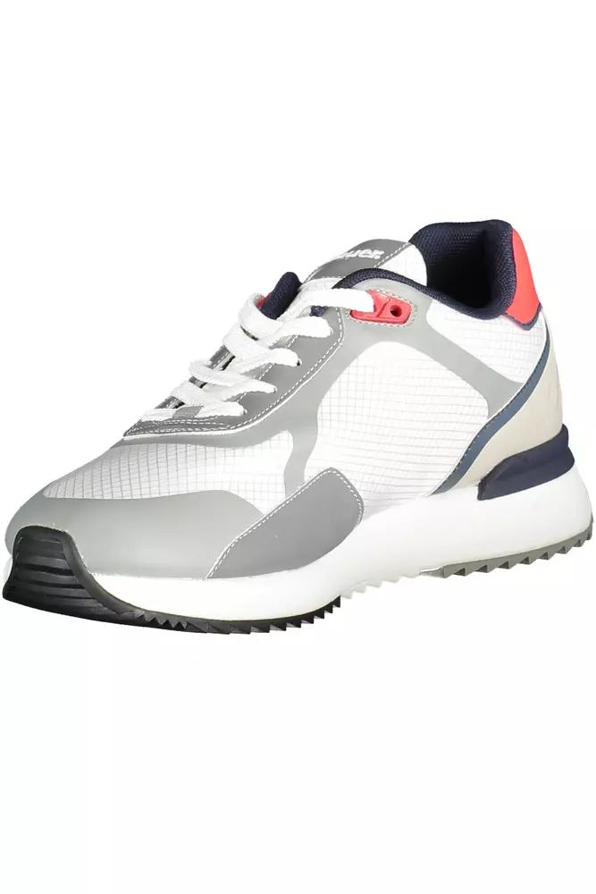 Blauer White Polyester Sneaker