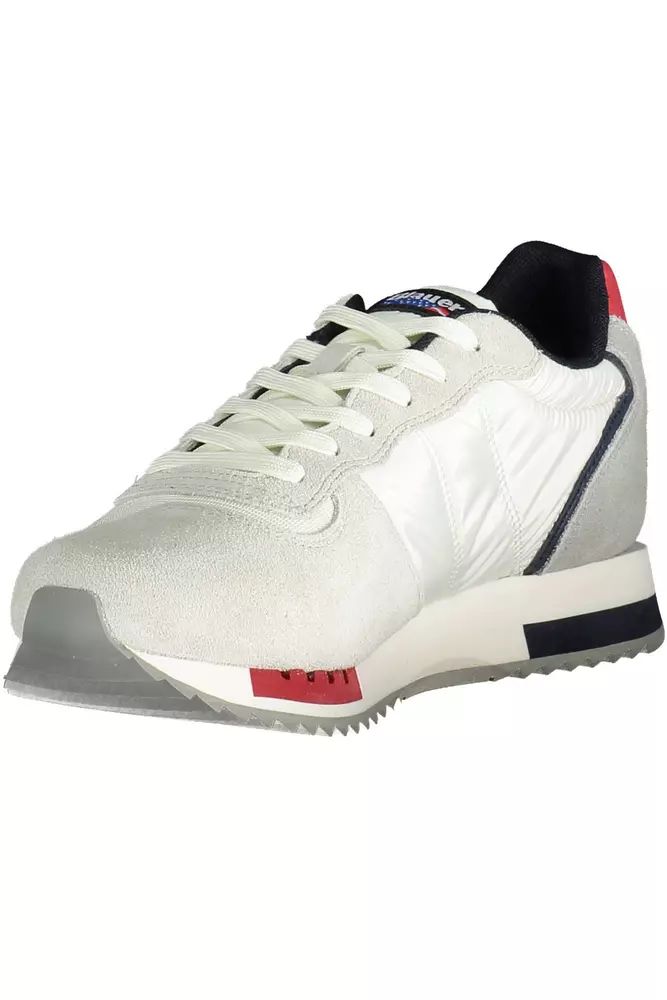 Blauer White Polyester Sneaker