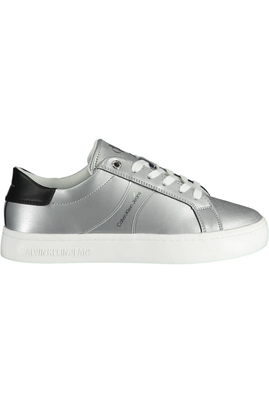 Calvin Klein Silver Cotton Sneaker