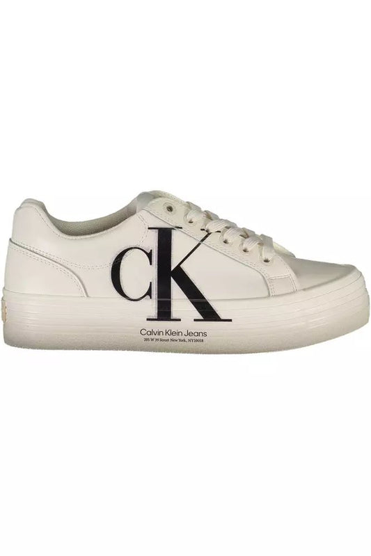 Calvin Klein White Polyester Sneaker