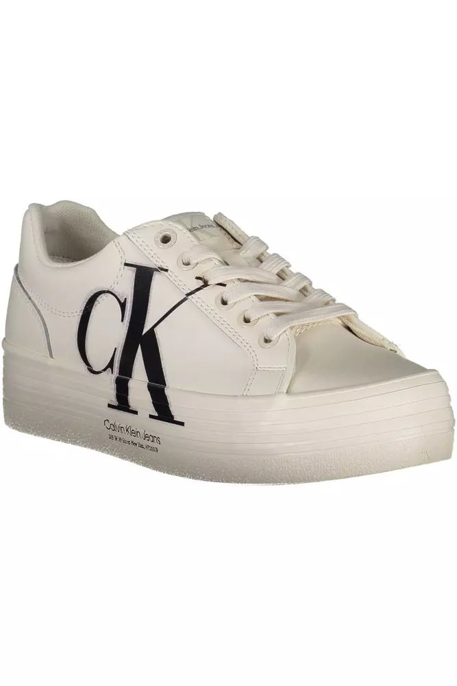 Calvin Klein White Polyester Sneaker