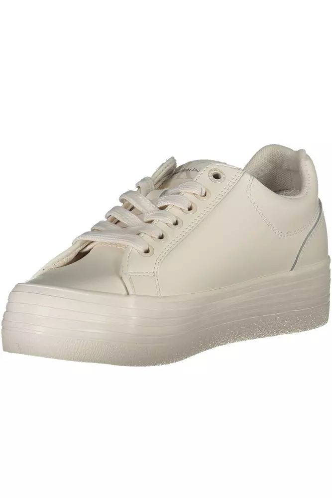 Calvin Klein White Polyester Sneaker