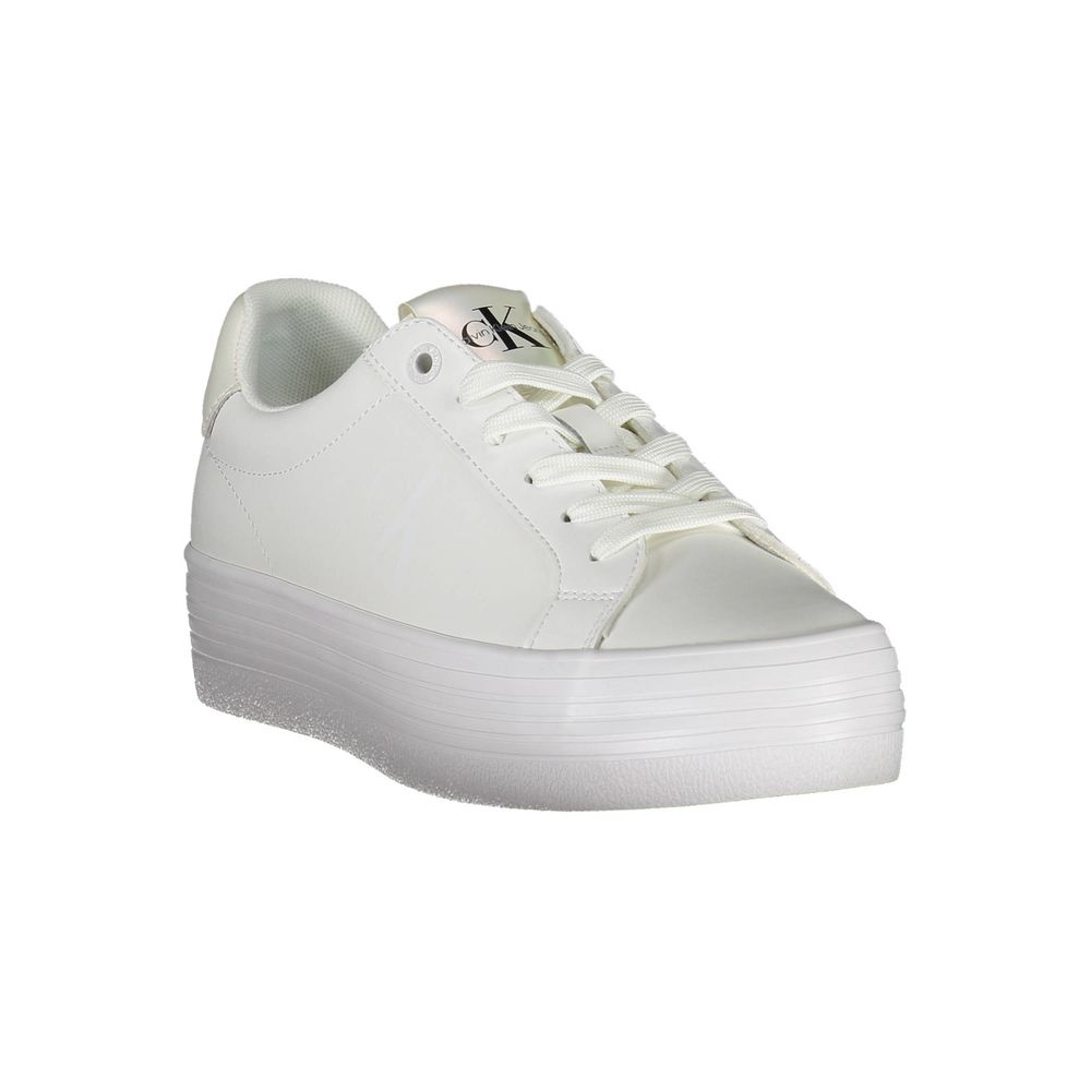 Calvin Klein White Polyester Sneaker