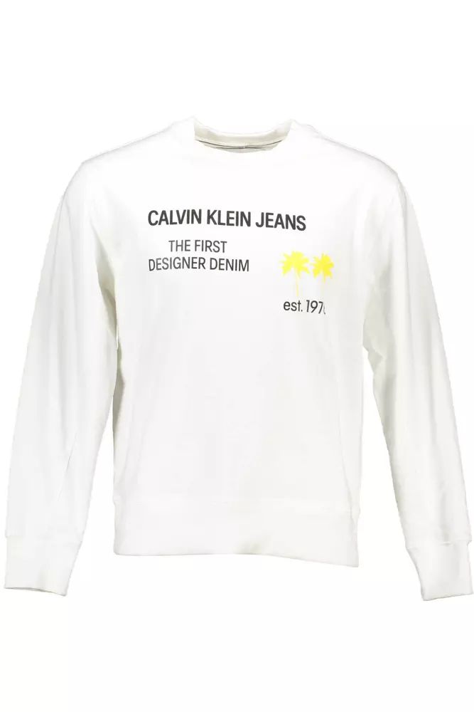 Calvin Klein White Cotton Sweater