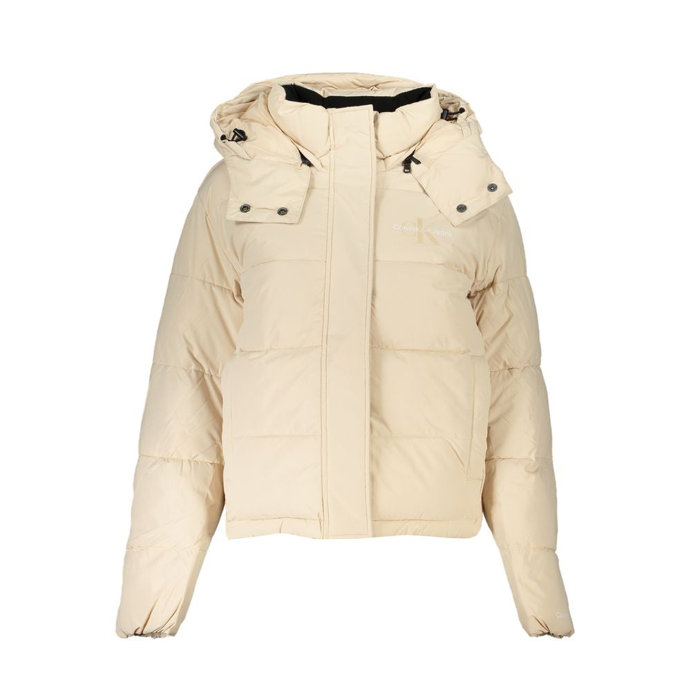 Calvin Klein Beige Polyester Jackets & Coat