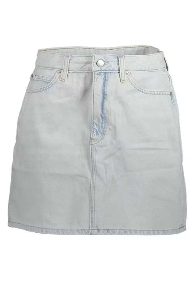 Calvin Klein Light Blue Cotton Skirt