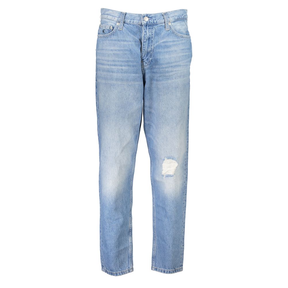 Calvin Klein Light Blue Cotton Jeans & Pant