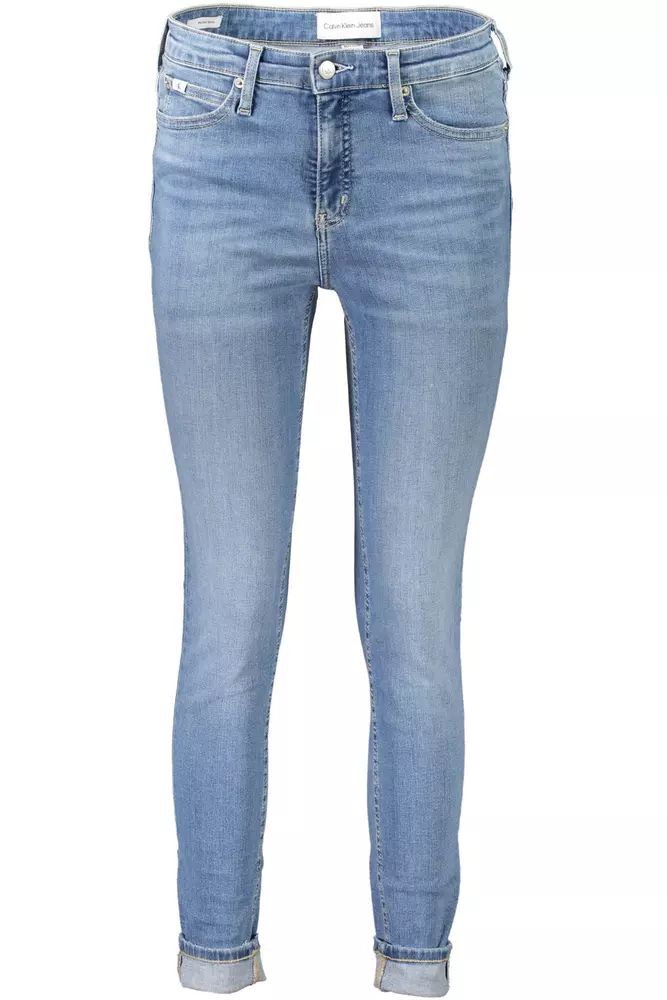 Calvin Klein Light Blue Cotton Jeans & Pant