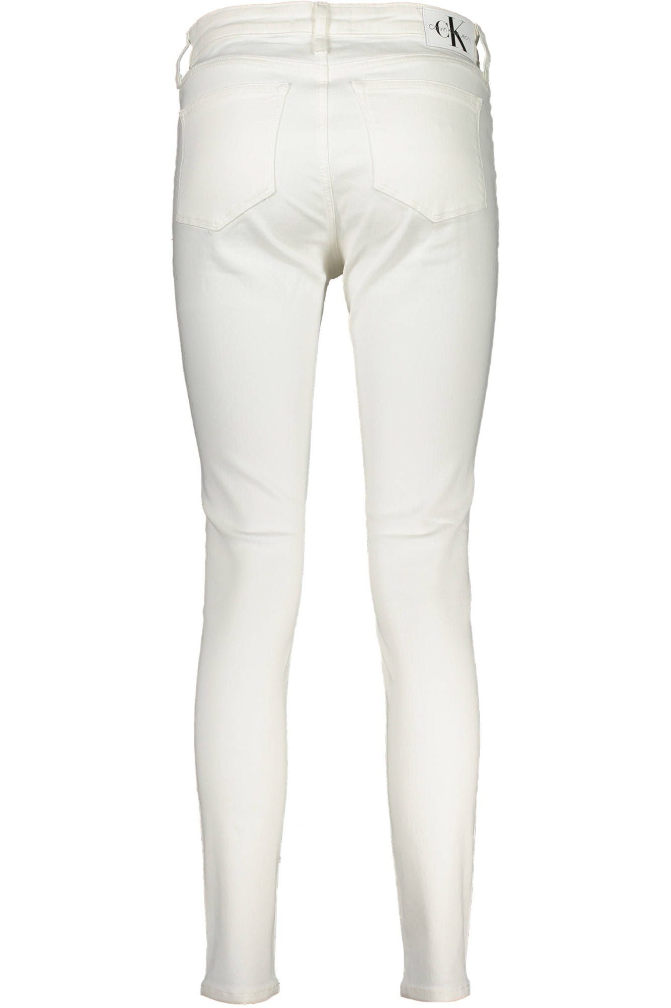 Calvin Klein White Cotton Jeans & Pant