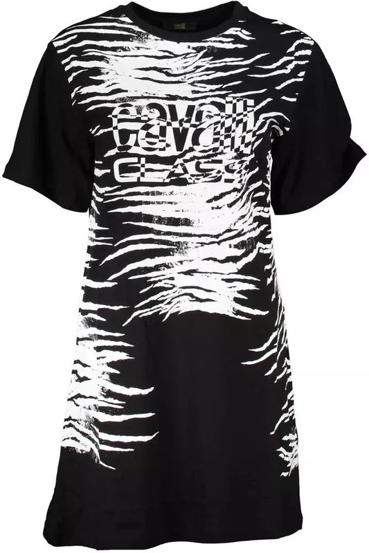 Cavalli Class Black Cotton Dress