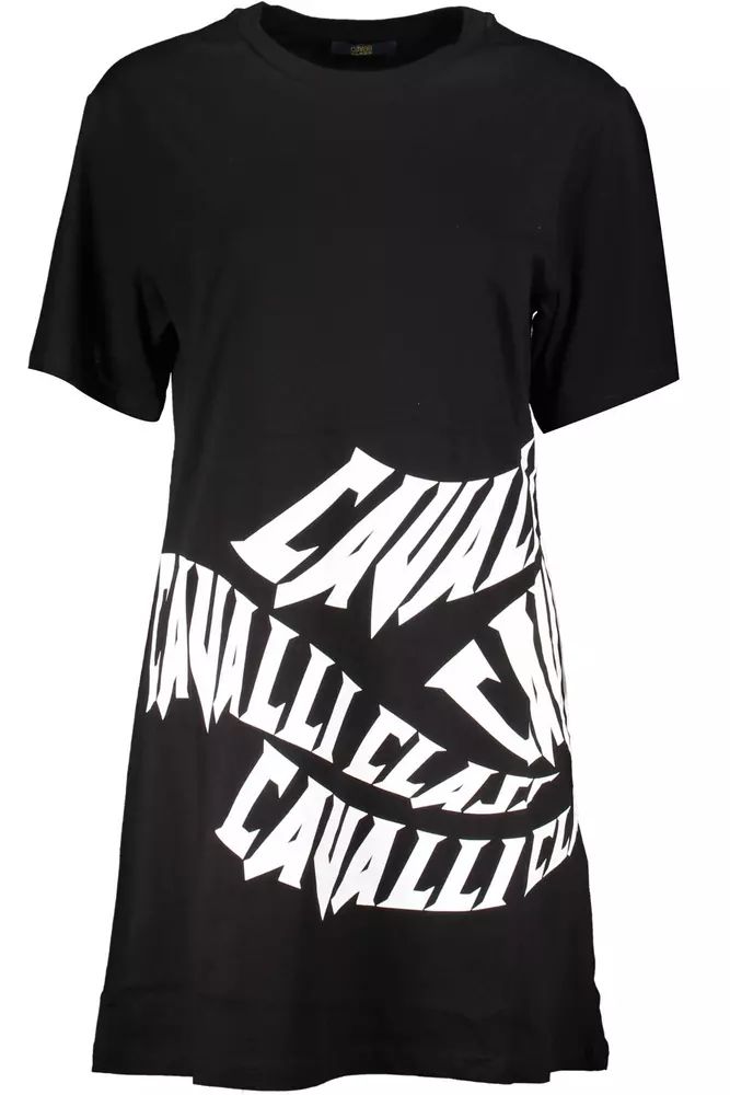 Cavalli Class Black Cotton Dress