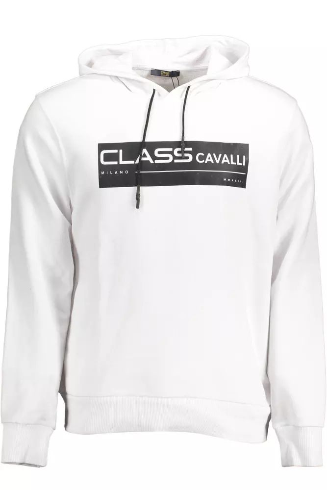 Cavalli Class White Cotton Sweater