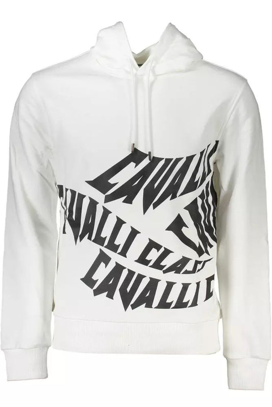 Cavalli Class White Cotton Sweater