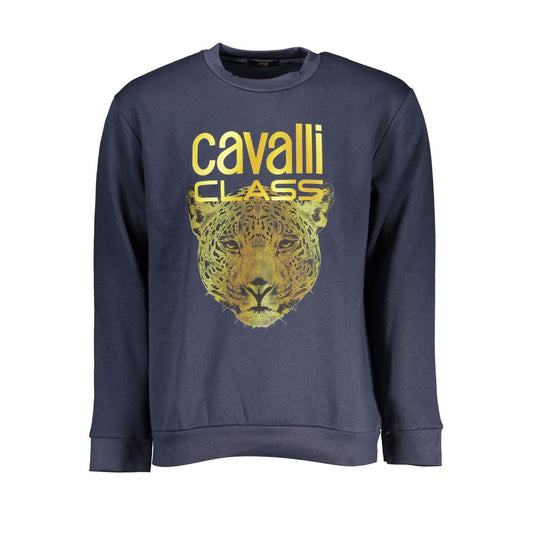 Cavalli Class Blue Cotton Sweater