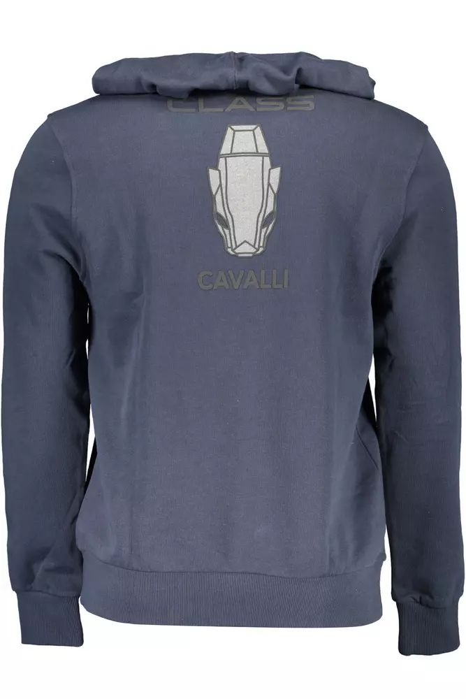 Cavalli Class Blue Cotton Sweater