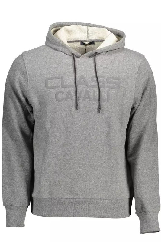 Cavalli Class Gray Cotton Sweater