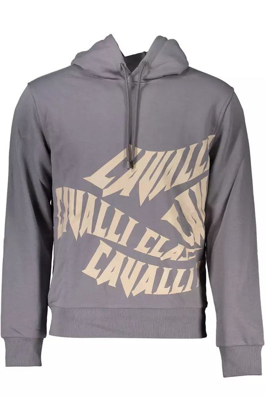 Cavalli Class Gray Cotton Sweater