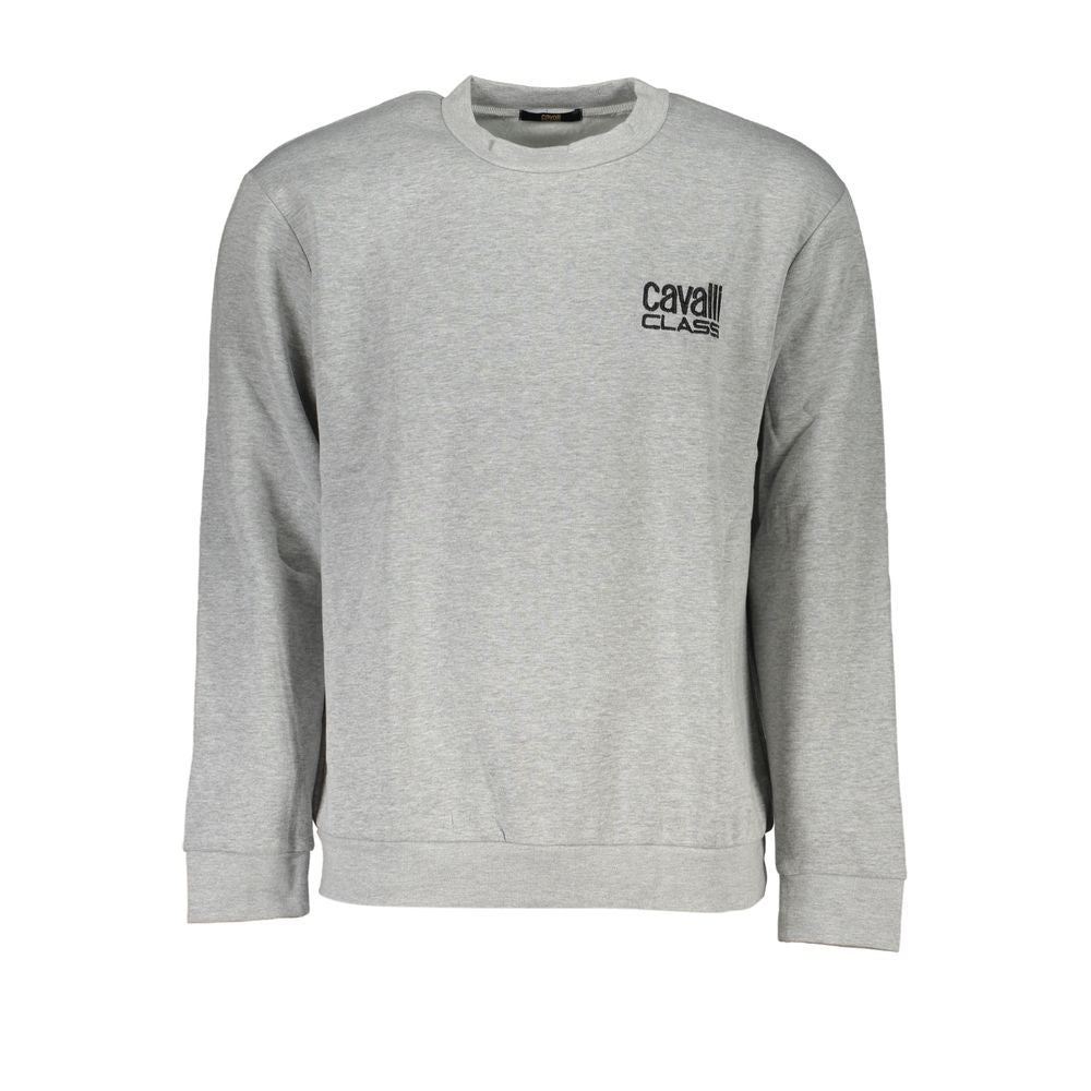 Cavalli Class Gray Cotton Sweater