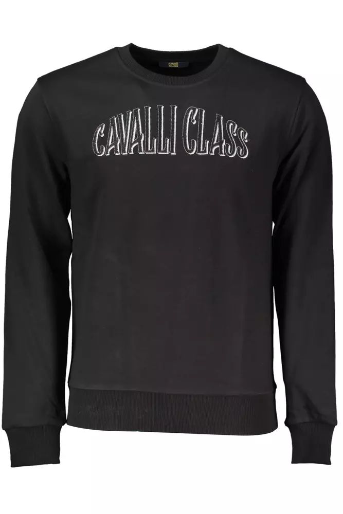 Cavalli Class Black Cotton Sweater