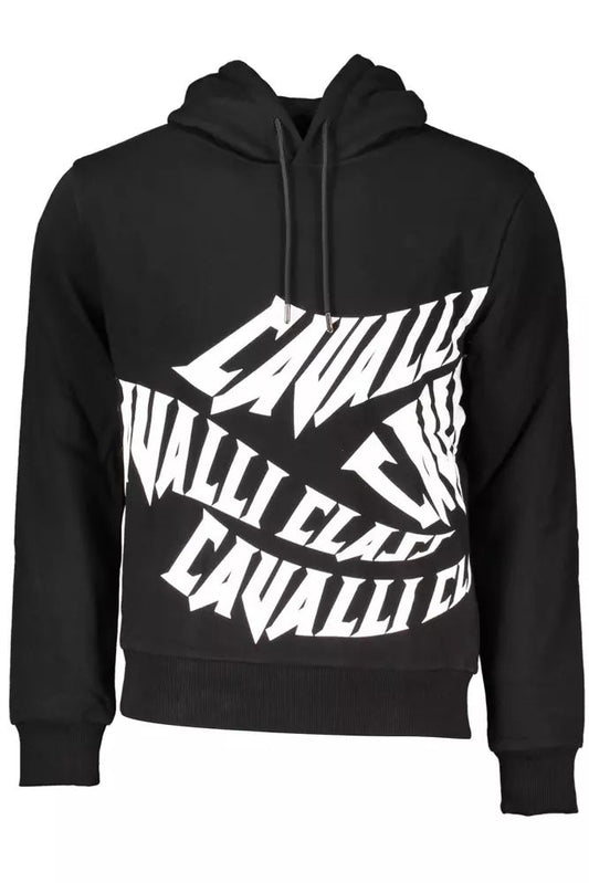 Cavalli Class Black Cotton Sweater