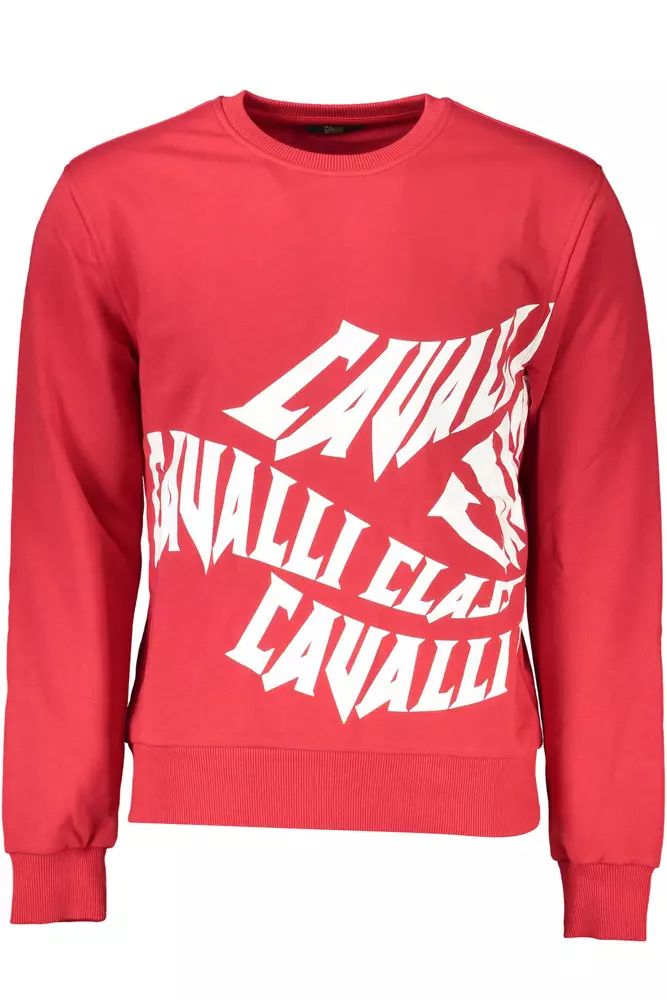 Cavalli Class Pink Cotton Sweater