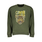 Cavalli Class Green Cotton Sweater