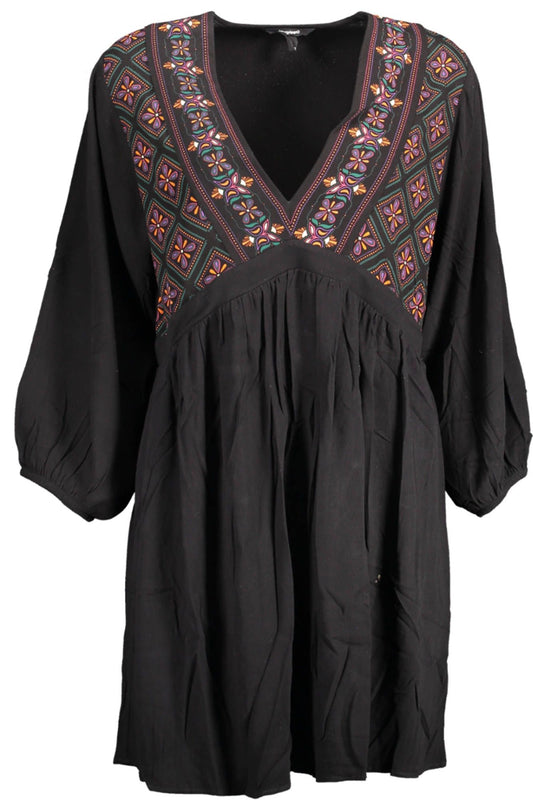 Desigual Black Viscose Dress