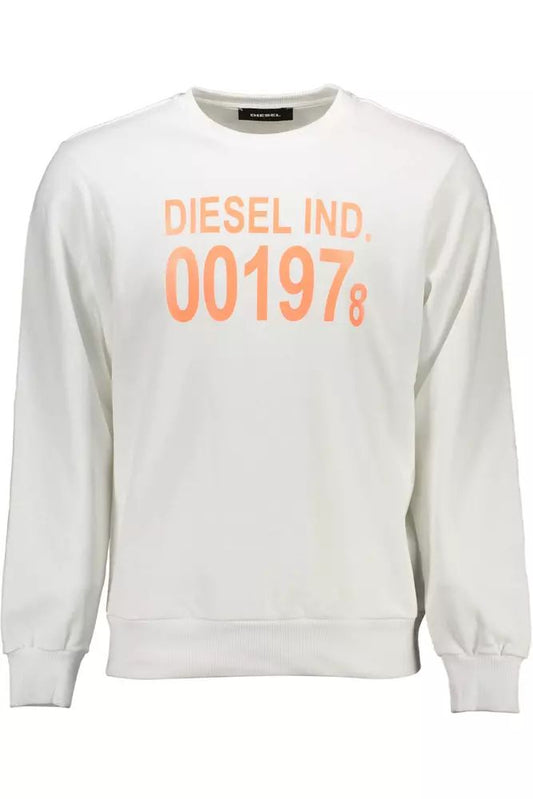 Diesel White Cotton Sweater