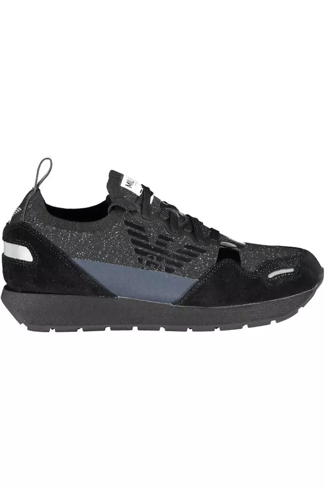 Emporio Armani Black Polyester Sneaker