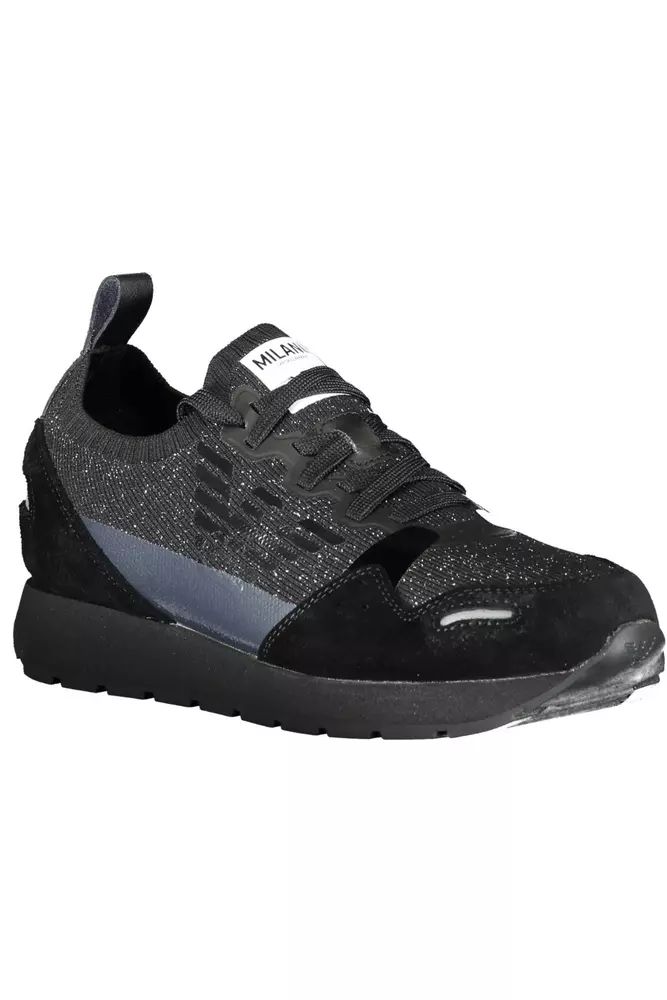 Emporio Armani Black Polyester Sneaker