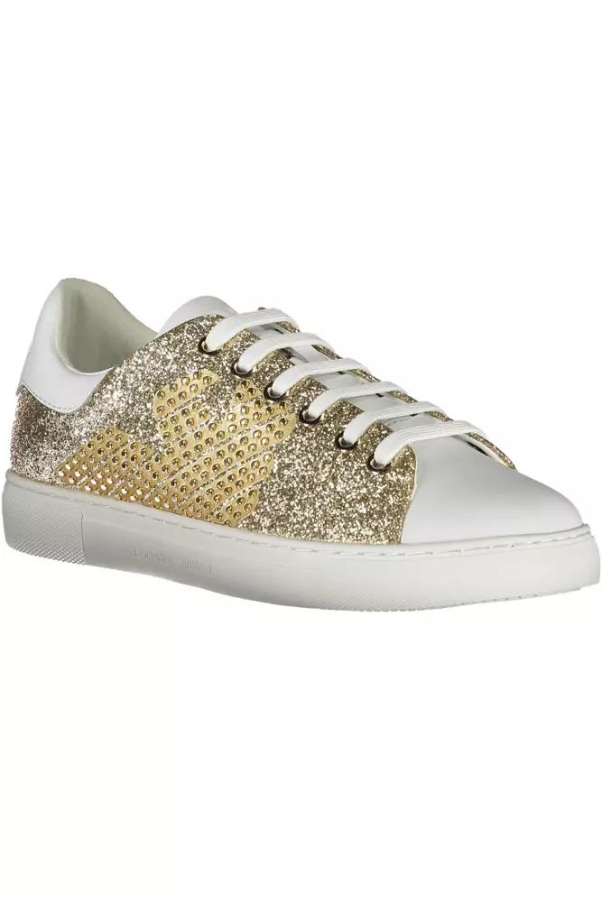 Emporio Armani Gold Polyester Sneaker