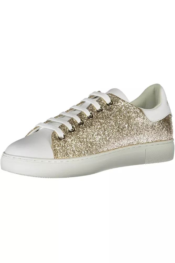 Emporio Armani Gold Polyester Sneaker