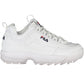 Fila White Polyester Sneaker