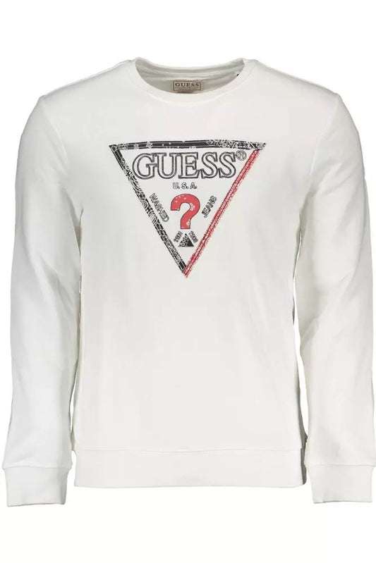 Guess Jeans White Cotton Sweater