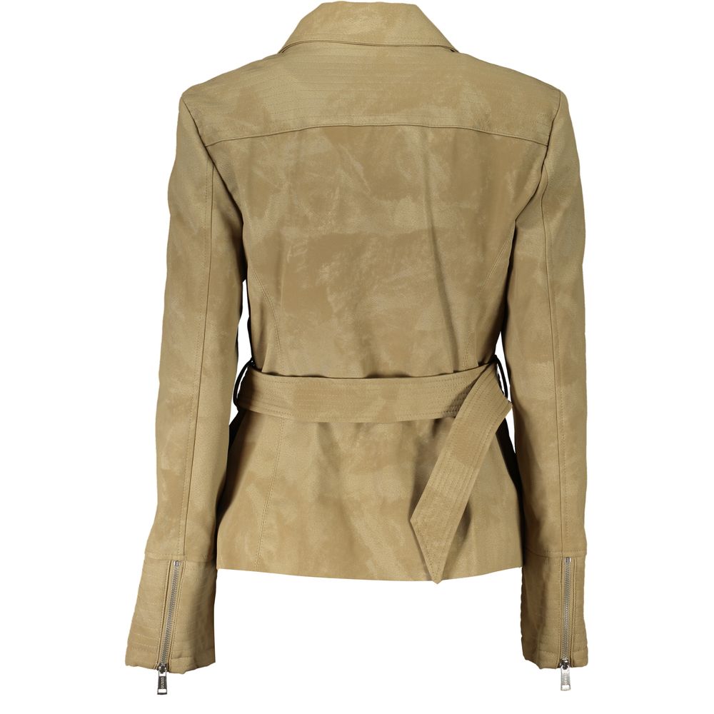 Guess Jeans Beige Polyethylene Jackets & Coat