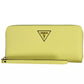 Guess Jeans Yellow Polyethylene Wallet