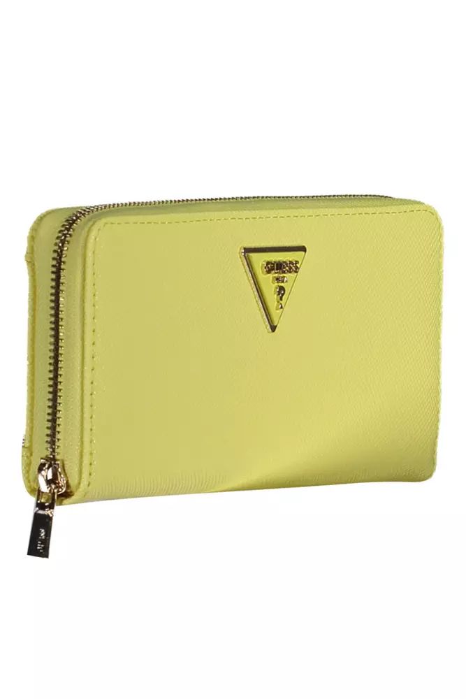 Guess Jeans Yellow Polyethylene Wallet