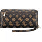 Guess Jeans Brown Polyethylene Wallet