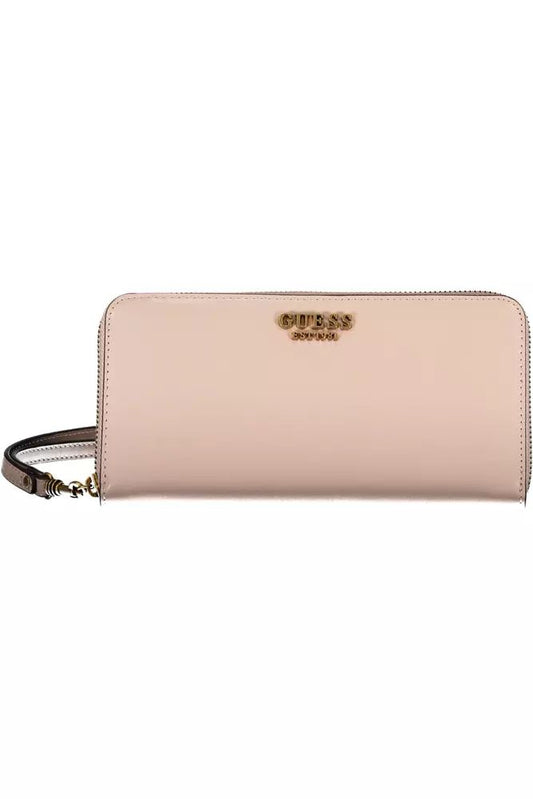 Guess Jeans Pink Polyethylene Wallet