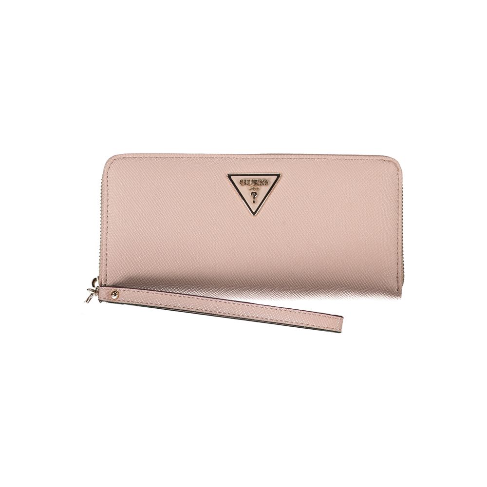 Guess Jeans Pink Polyethylene Wallet