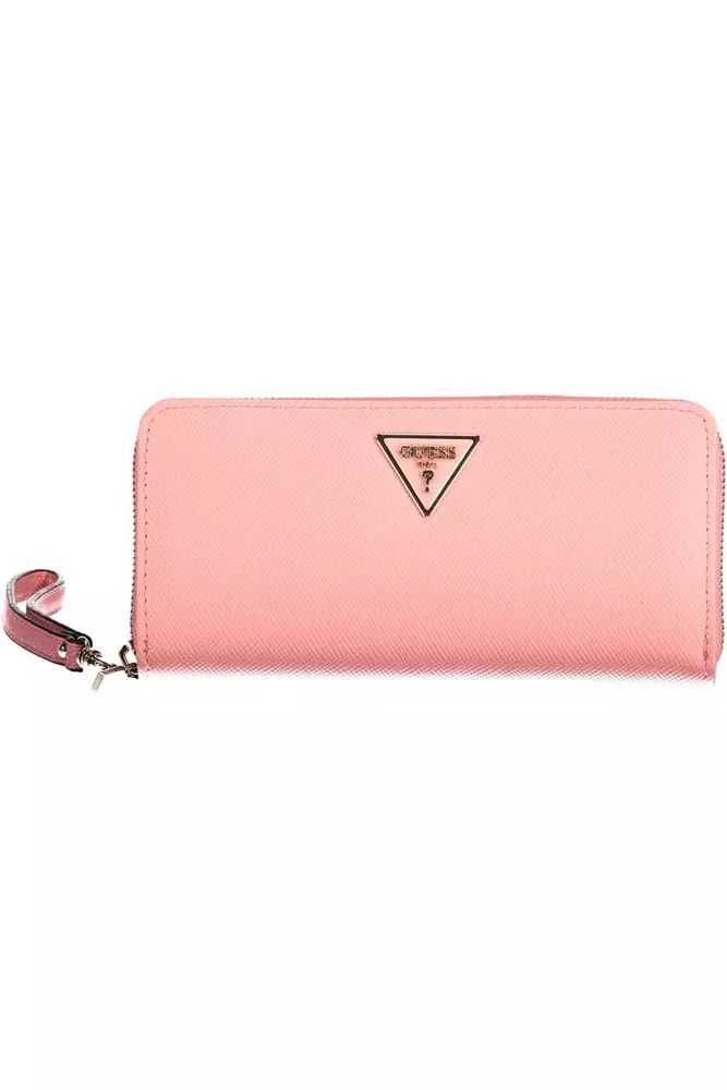 Guess Jeans Pink Polyethylene Wallet