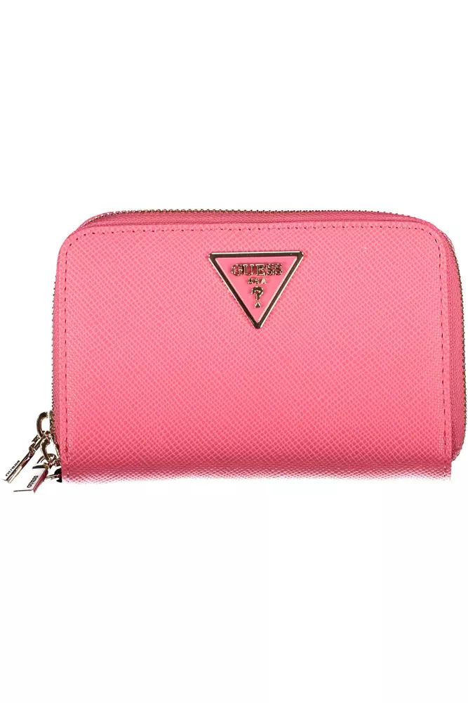 Guess Jeans Pink Polyethylene Wallet