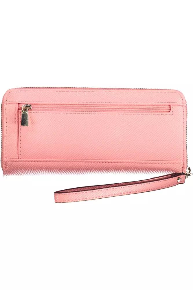 Guess Jeans Pink Polyethylene Wallet