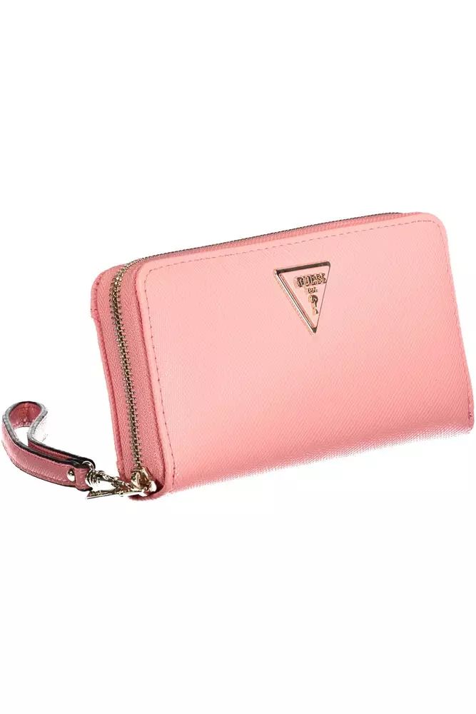 Guess Jeans Pink Polyethylene Wallet